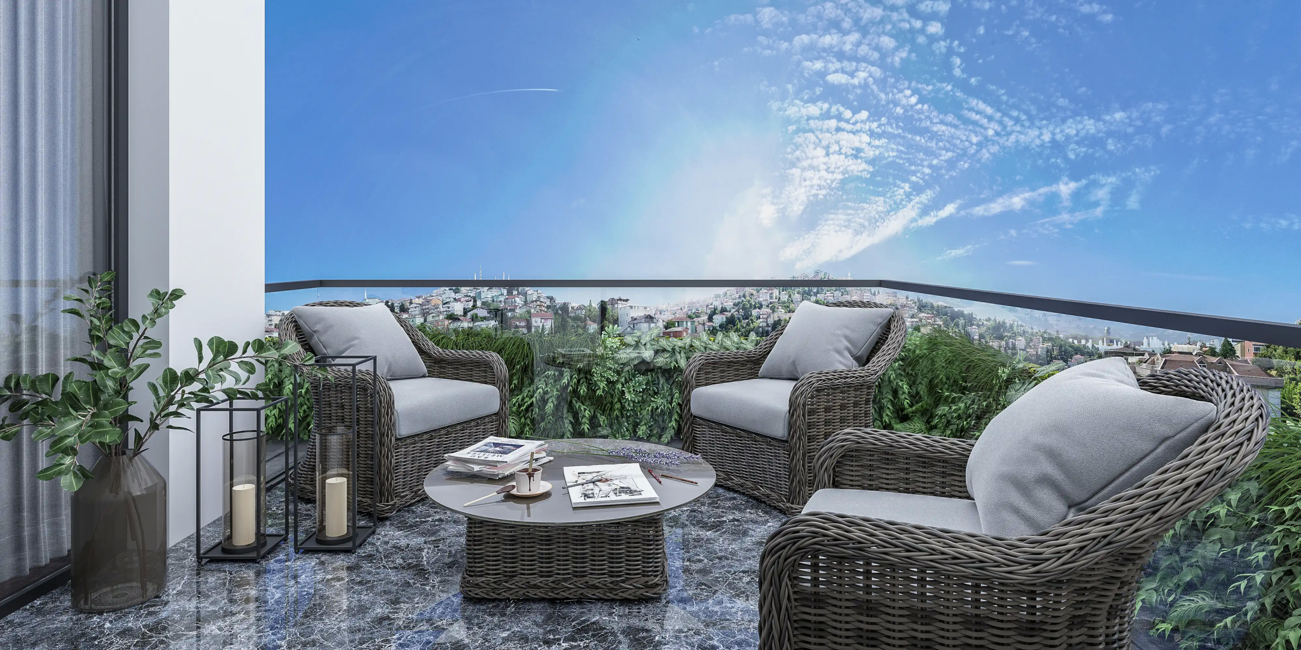 Fully Prestigious Istanbul Forest View Apartments4+1